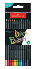 FABER-CASTELL Colour Pencils Black Edition 12'L 116412 - MPHOnline.com