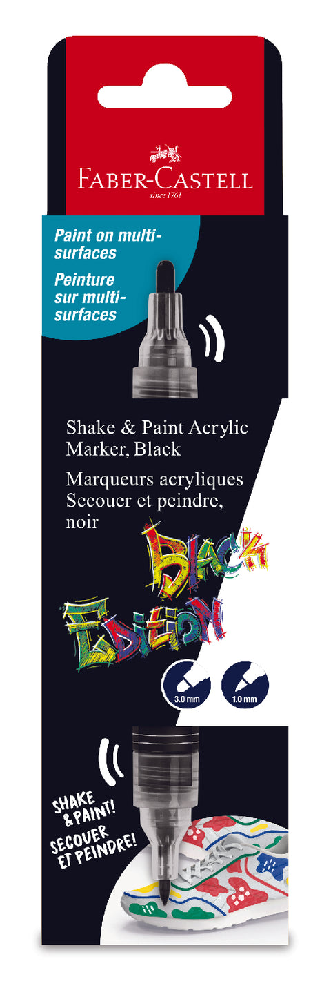 FABER-CASTELL Shake & Paint Markers 1 X Box Black EN/FR 285598 - MPHOnline.com