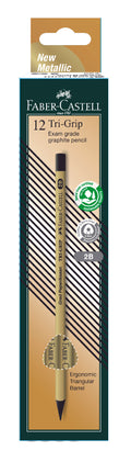 FABER-CASTELL GP Tri-Grip 2B Gold Black Wood 12'S 311812 - MPHOnline.com