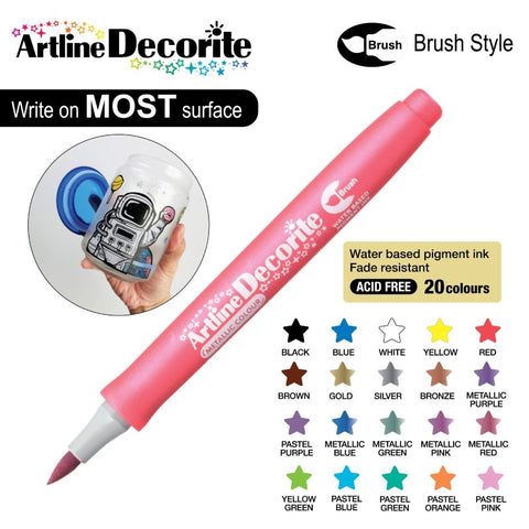 ARTLINE EDFM-F Decorite Marker Metallic Brush-Metallic PK - MPHOnline.com