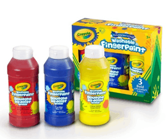 CRAYOLA Washable Bold Fingerpaint, Primary Colors 3 ct - MPHOnline.com