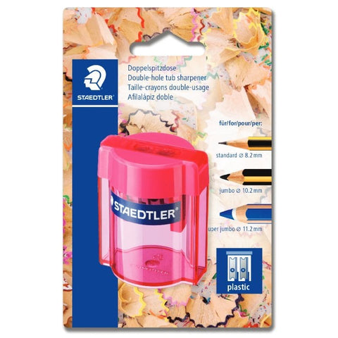 STAEDTLER Sharpener Superjumbo 2 Hole BK ASST - 513006BK - MPHOnline.com