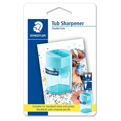 STAEDTLER Sharpener Tub 2 Hole-Cyan - 51200637BKMY - MPHOnline.com