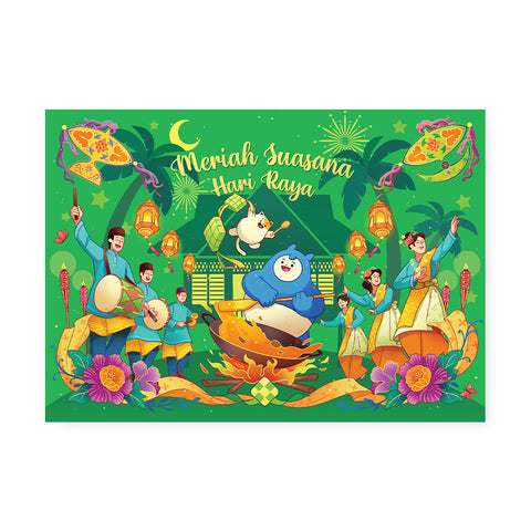 Meriah Suasana Hari Raya Postcard