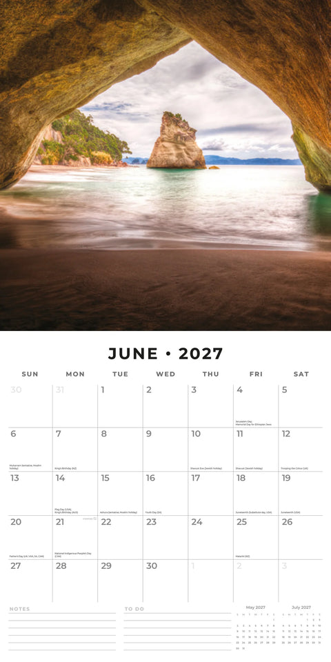 2027 Square Wall Calendar New Zealand (RR271338) - MPHOnline.com