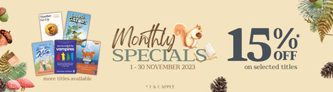 November Monthly Specials - 15% off selected titles