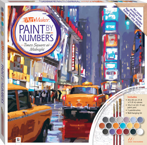 Paint by Numbers Canvas: Times Square at Midnight - MPHOnline.com