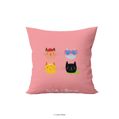PCC601 Checkered Cat Cushion Cover with insert