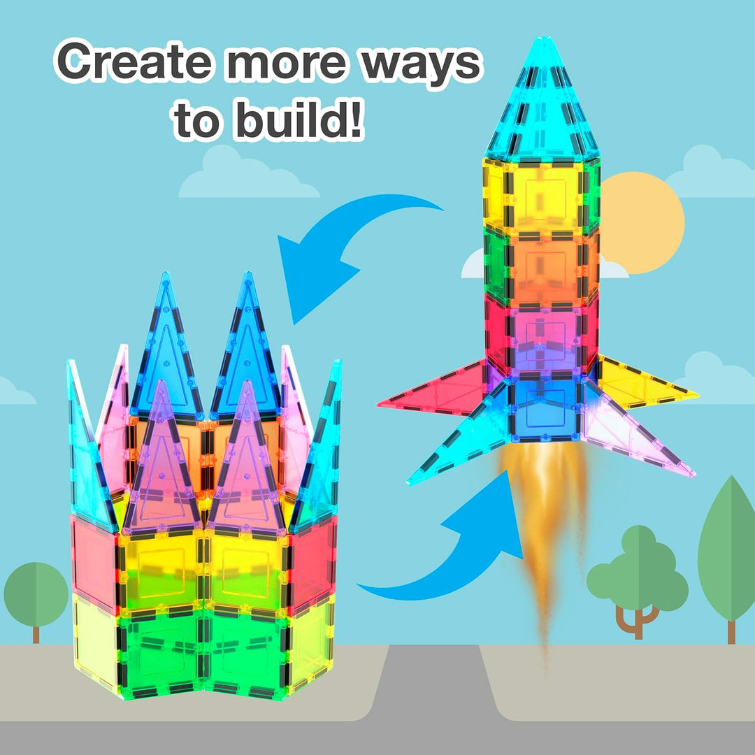 PICASSO TILES: Magnetic Tiles Rocket Set (32pcs) – MPHOnline.com