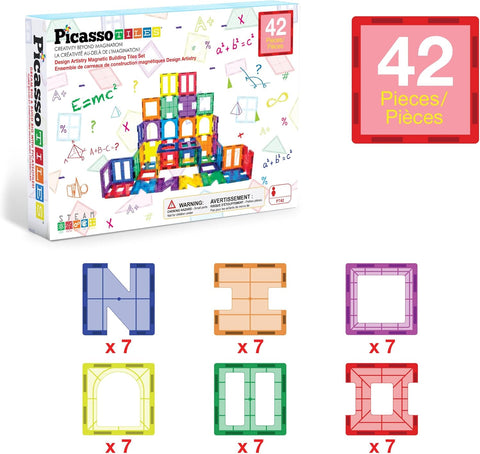 PICASSO TILES: Magnetic Tiles in Blister (42pcs) - MPHOnline.com