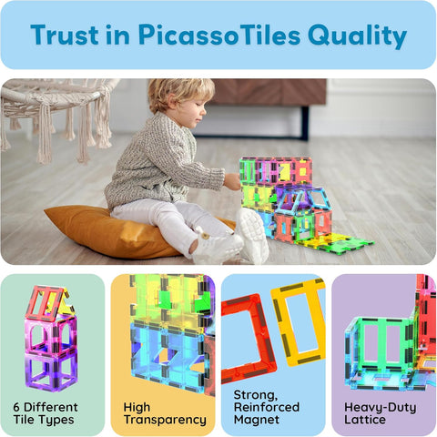 PICASSO TILES: Magnetic Tiles in Blister (42pcs) - MPHOnline.com