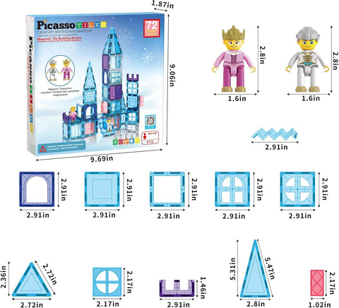 PICASSO TILES: Ice Winter Theme with 2 Characters (72pcs) - MPHOnline.com
