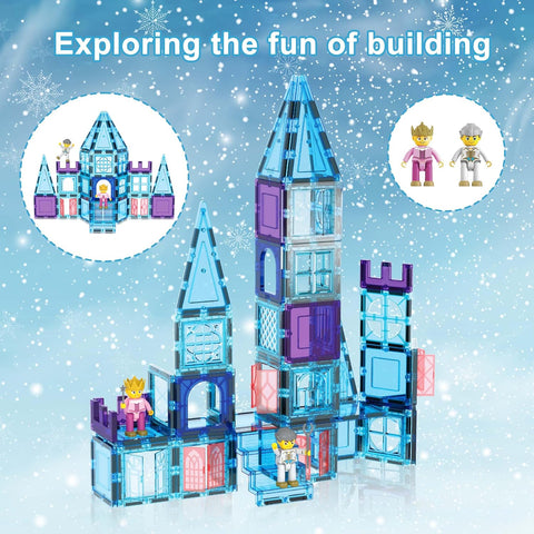 PICASSO TILES: Ice Winter Theme with 2 Characters (72pcs) - MPHOnline.com