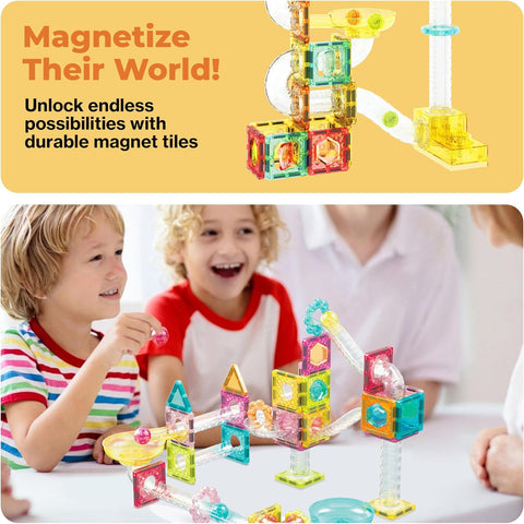 PICASSO TILES: Marble Run Travel Size Magnetic Tiles (60pcs) - MPHOnline.com