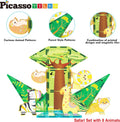 PICASSO TILES: Magnetic Tile Safari Theme with 8 Action Figures (26pcs) - MPHOnline.com