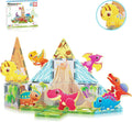 PICASSO TILES: Magnetic Tile Dino Theme with 8 Action Figures (26pcs) - MPHOnline.com