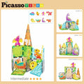 PICASSO TILES: Magnetic Tile Dino Theme with 8 Action Figures (26pcs) - MPHOnline.com