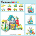 PICASSO TILES: Magnetic Tile Metro City with 8 Action Figures (26pcs) - MPHOnline.com
