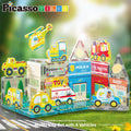 PICASSO TILES: Magnetic Tile Metro City with 8 Action Figures (26pcs) - MPHOnline.com