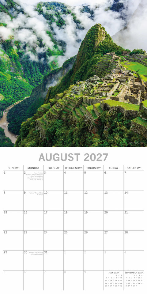 2027 Square Wall Calendar Wonders of the World (RR271349) - MPHOnline.com