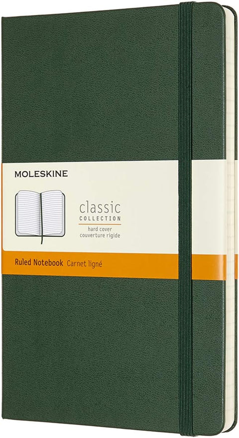 MOLESKINE Notebook Large Ruled Myrtle Green Hardcover - MPHOnline.com