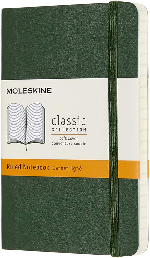 MOLESKINE Notebook Pocket Ruled Myrtle Green Softcover - MPHOnline.com