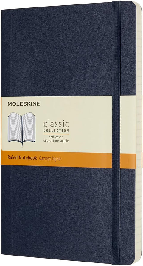 MOLESKINE Notebook Large Ruled Scarlet Red Softcover, Sapphire Blue - MPHOnline.com