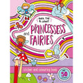 Maze Find & Colour Princesses And Fairies Sticker & Colouring Book - MPHOnline.com
