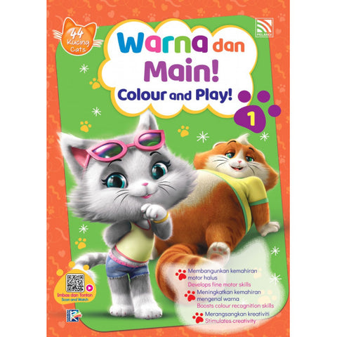 44 Kucing - Warna Dan Main ! Buku 1 ( 44 Cats - Colour And Play ! Book 1 ) - MPHOnline.com