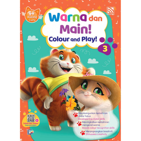 44 Kucing - Warna Dan Main ! Buku 3 ( 44 Cats - Colour And Play ! Book 3 ) - MPHOnline.com