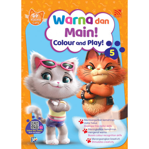 44 Kucing - Warna Dan Main ! Buku 5 ( 44 Cats - Colour And Play ! Book 5 ) - MPHOnline.com