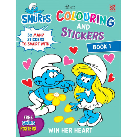 The Smurfs - Colouring And Stickers Book 1 - MPHOnline.com