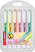 STABILO Swing Cool Pastel Highlighter – Pack with 6 pastel colours - MPHOnline.com