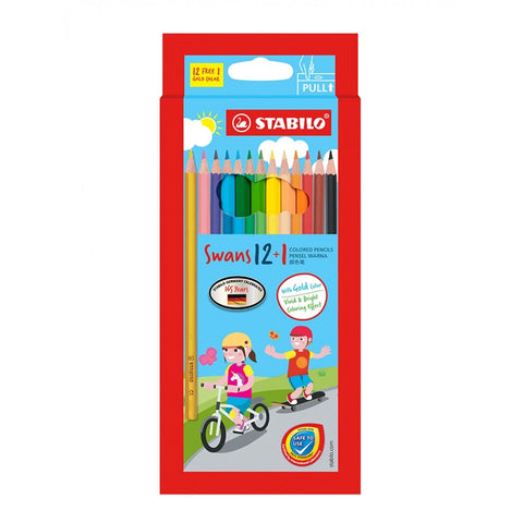 Stabilo Swans Colored Pencils,  Box Of 13’S (Long) - MPHOnline.com