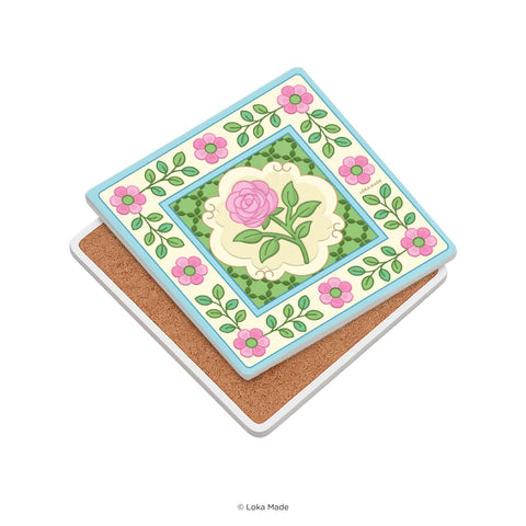 Loka Made TMC-PR-005 Coaster:Blush Garden
