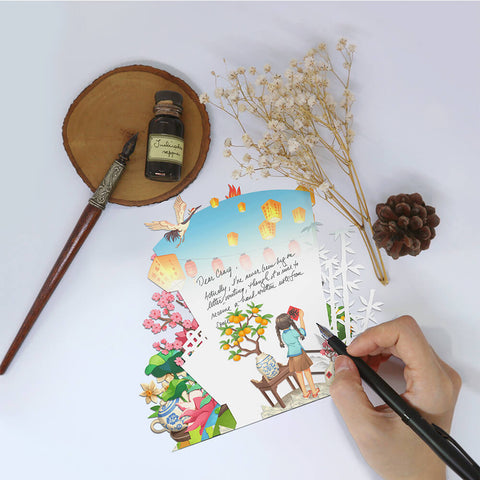 Pop Up Greeting Card 360 3D Greetings Card: Festive Adventures