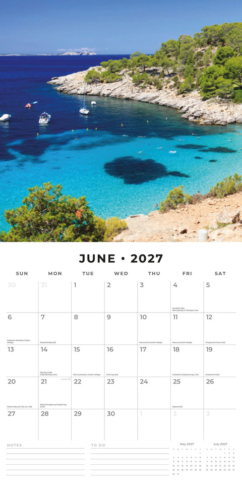 2027 Square Wall Calendar Tropical Islands (RR271311) - MPHOnline.com