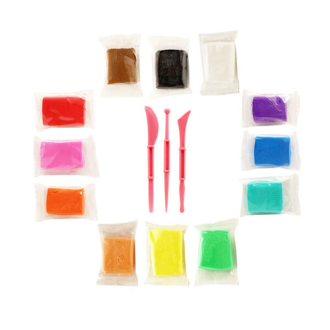 UNICORN Stationery - 12 Colours Air Dry Clay (UIC-12AC) - MPHOnline.com