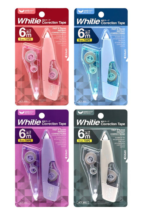 UNICORN Stationery - Correction Tape (5mm x 6m 1+1) (UCT 302KX) Random Colour - MPHOnline.com