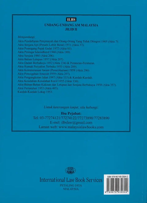 Undang-undang Am Malaysia Jilid II (Hingga 5hb November 2024) - MPHOnline.com