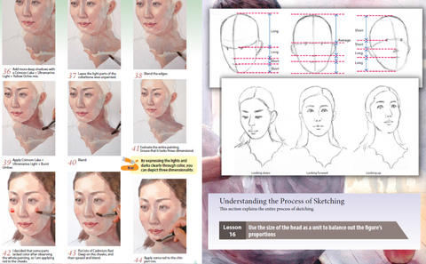 Japanese Style Watercolor Portraits: Learn to Paint Lifelike Portraits in 48 Easy Lessons (With Over 400 Illustrations) - MPHOnline.com