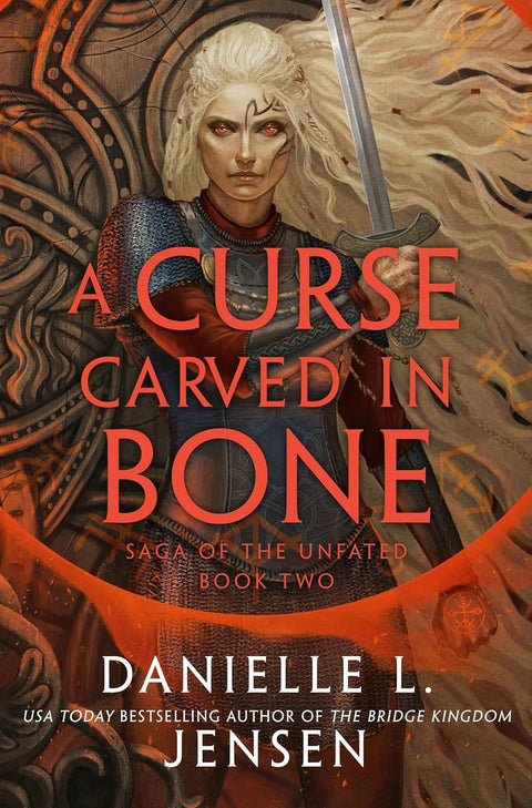 A shield maiden fights to break the hackles of prophecy - and to overcome betrayal of the man who broke her heart - in A CURSE CARVED IN BONE, the searing conclusion to the Norse-inspired fantasy romance duology that began with the No. 1 Sunday Times bestselling A FATE INKED IN BLOOD by Danielle L. Jensen. Available at MPHOnline.com.