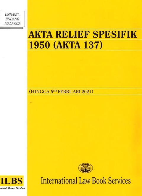 Akta Relief Spesifik 1950 (Akta 137) (Hingga 5.2.2021) - MPHOnline.com