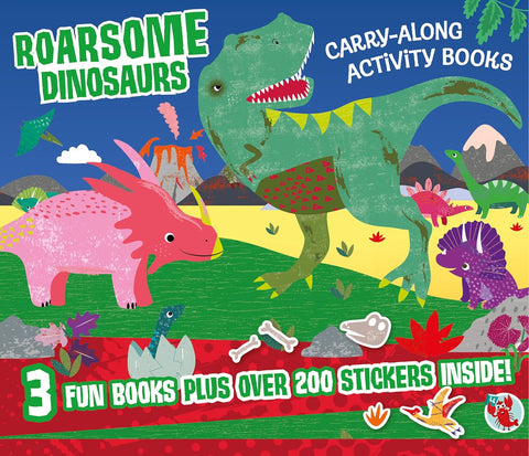 Activity Carry Case: Roarsome Dinosaurs (3 Books and 4 Sticker Sheets) - MPHOnline.com