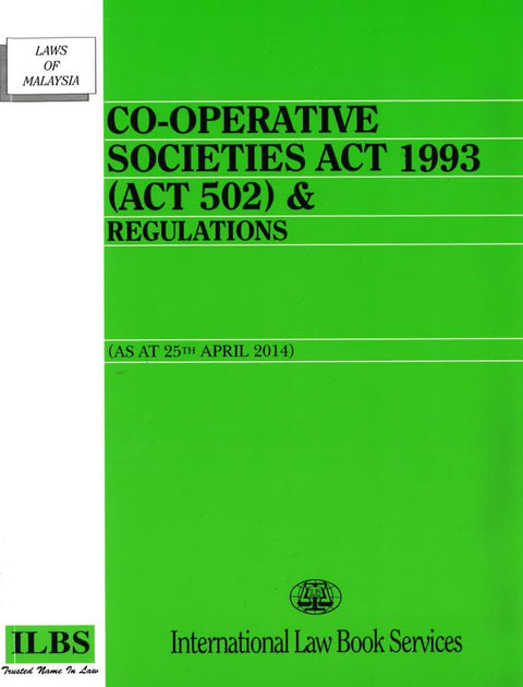 Co-Operative Societies Act 1993 (Act 502) (5 June 2012) - MPHOnline.com