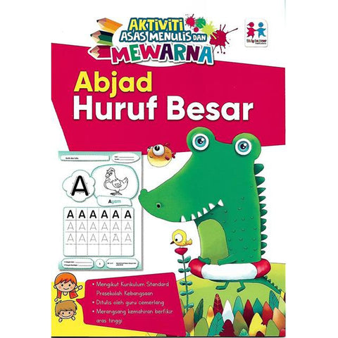 Aktiviti Asas Menulis Dan Mewarna - Abjad Huruf Besar - MPHOnline.com