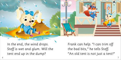 A look inside one of the books in My First Decodable Stories: Fix-It Foxes (DK Super Phonics) - MPHPonline.com