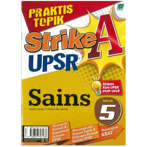 PRAKTIS TOPIK STRIKE A UPSR 2019 SAINS TAHUN 5 - MPHOnline.com