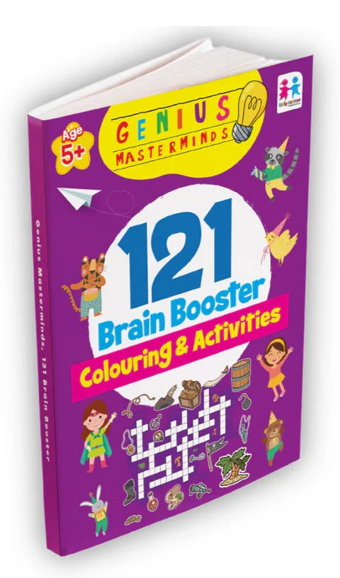Genius Masterminds 121 Brain Booster Colouring & Activities - MPHOnline.com