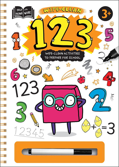 HWH Spiral Wipe-clean - Help with Homework: 3+ 123 - MPHOnline.com